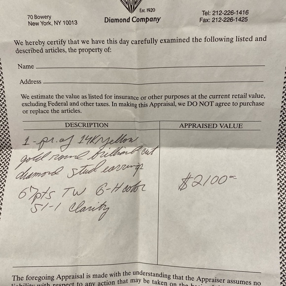 100% Authentic Brilliant Cut Diamond Studs - Picture 5 of 7